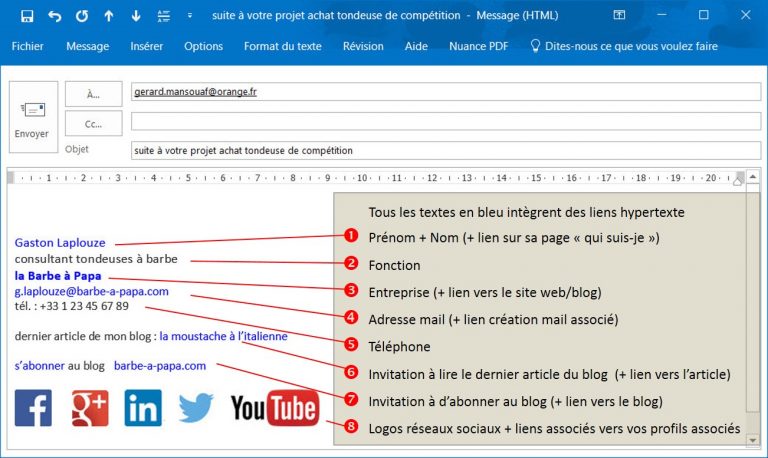 Créer une signature mail professionnelle avec sa messagerie Outlook